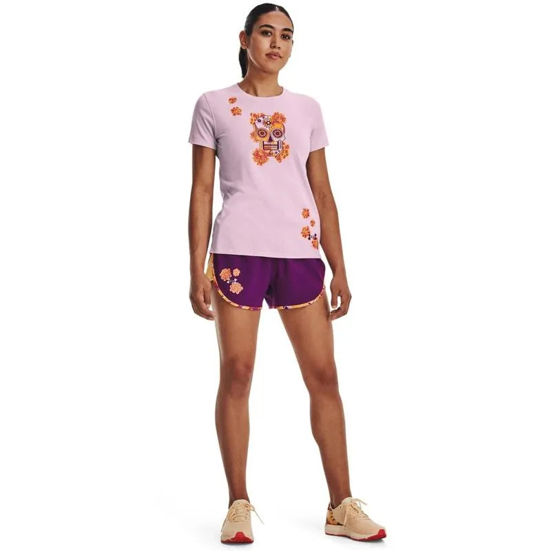 Shorts de Corrida Feminino Under Armour Fly By Elite Day Of The Dead