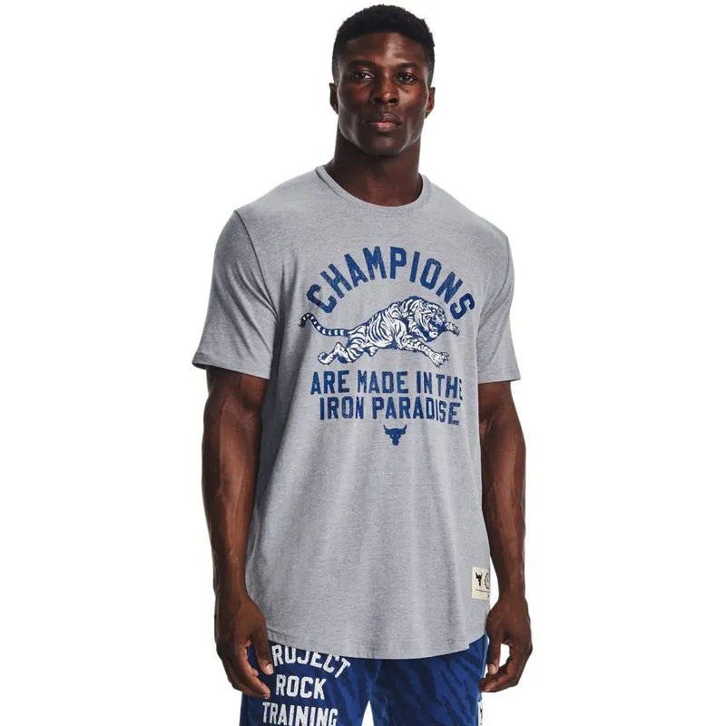 Camiseta de Treino Masculina Under Armour Project Rock Champions